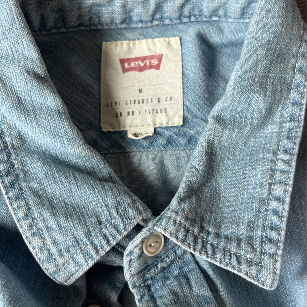 Levi’s denim long sleeve shirt.  Medium